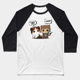 Space Opera Kitties - I Love You I Know -v2 Baseball T-Shirt
